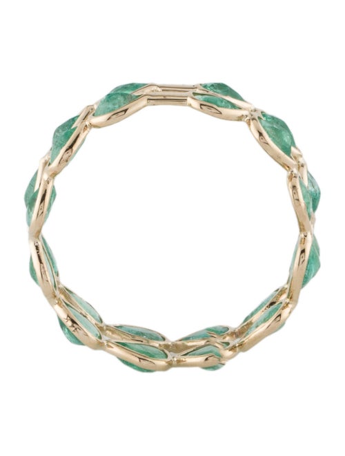 Jewelmak 14K 3.12ctw Emerald Eternity Band