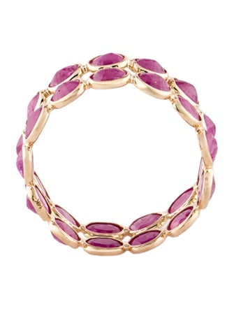Jewelmak 14K 4.51ctw Ruby Eternity Band