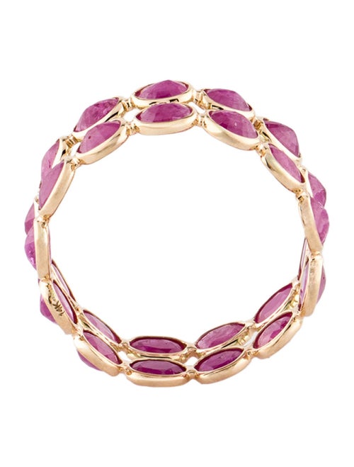 Jewelmak 14K 4.51ctw Ruby Eternity Band