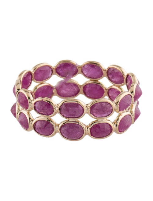 Jewelmak 14K 4.51ctw Ruby Eternity Band