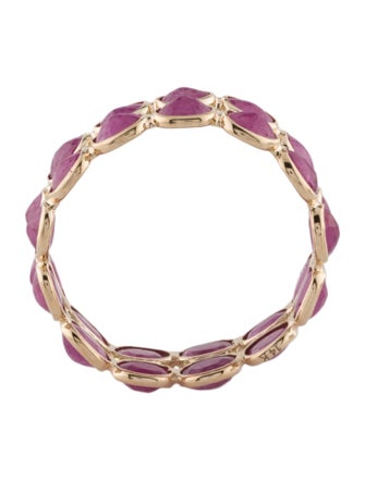 Jewelmak 14K 4.51ctw Ruby Eternity Band