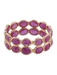 Jewelmak 14K 4.51ctw Ruby Eternity Band