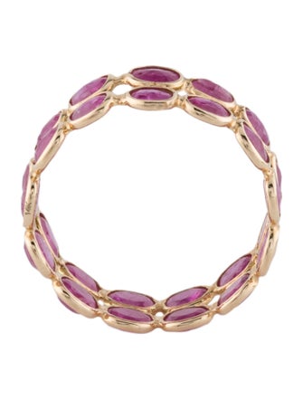Jewelmak 14K 4.51ctw Ruby Eternity Band