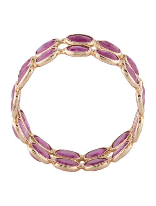 Jewelmak 14K 4.51ctw Ruby Eternity Band