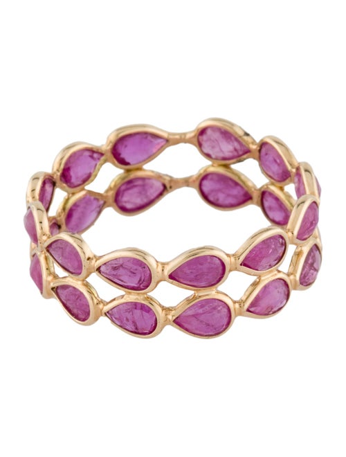 Jewelmak 14K 3.12ctw Ruby Eternity Band