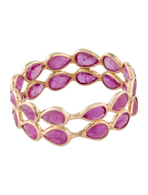 Jewelmak 14K 3.12ctw Ruby Eternity Band