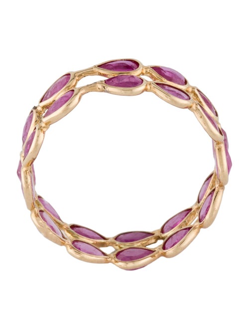 Jewelmak 14K 3.12ctw Ruby Eternity Band