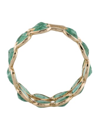 Jewelmak 14K 2.20ctw Emerald Eternity Band