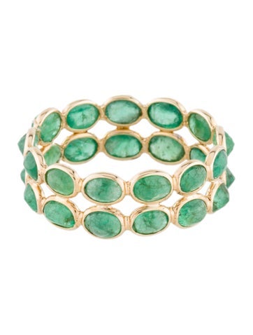 Jewelmak Eternity Band 14K 3.16ctw Emerald 7