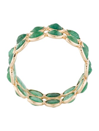 Jewelmak 14K 3.16ctw Emerald Eternity Band