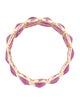 Jewelmak 14K 4.68ctw Ruby Triple Row Band