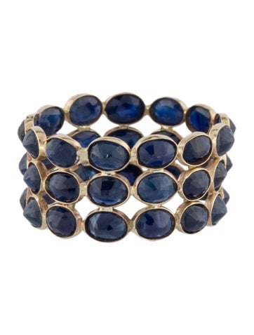 Jewelmak Eternity Band 14K 7.27ctw Sapphire 6.75