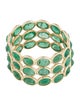 Jewelmak 14K 7.27ctw Emerald Triple Row Eternity Band
