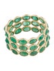 Jewelmak 14K 7.27ctw Emerald Triple Row Eternity Band