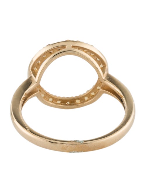 Jewelmak 14K Citrine Circle Cocktail Ring