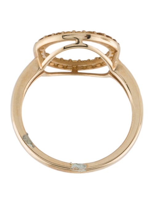 Jewelmak 14K Citrine Circle Cocktail Ring