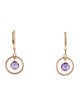 Jewelmak 14K Amethyst Drop Earrings