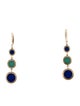 Jewelmak 14K Lapis Lazuli & Turquoise Drop Earrings
