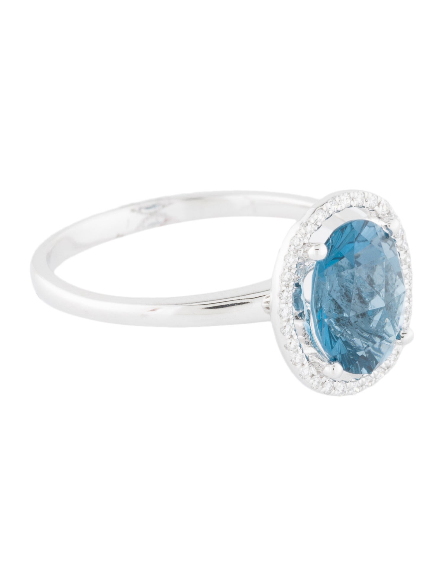 Jewelmak 14K Topaz & Diamond Cocktail Ring