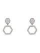Jewelmak 14K Diamond Hexagonal Drop Earrings