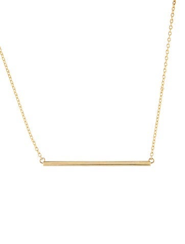 Jewelmak Pendant Necklace 14K Sechic Bar