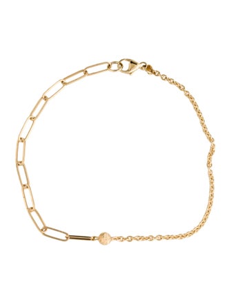 Jewelmak 14K Paperclip Link Bracelet