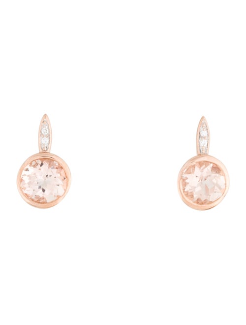 Jewelmak 14K Morganite & Diamond Earclip Earring