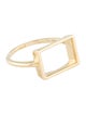 Jewelmak 14K Sechic Open Rectangle Cocktail Ring