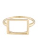 Jewelmak 14K Sechic Open Rectangle Cocktail Ring