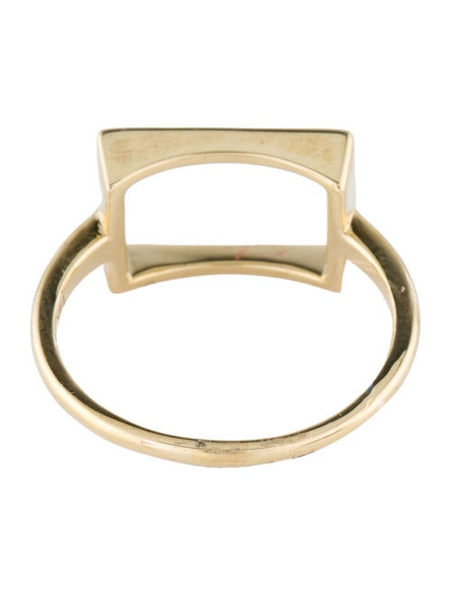 Jewelmak 14K Sechic Open Rectangle Cocktail Ring
