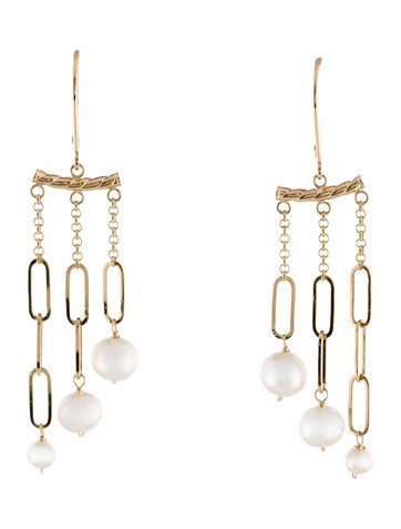 Jewelmak Drop 14K Pearl Earrings 3.5-7.0mm