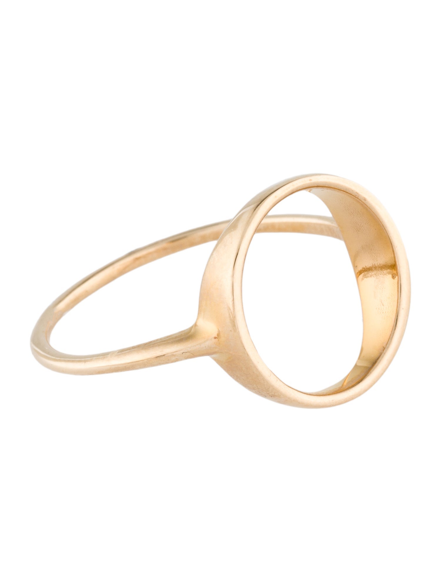 Jewelmak 14K Circle Centered Ring
