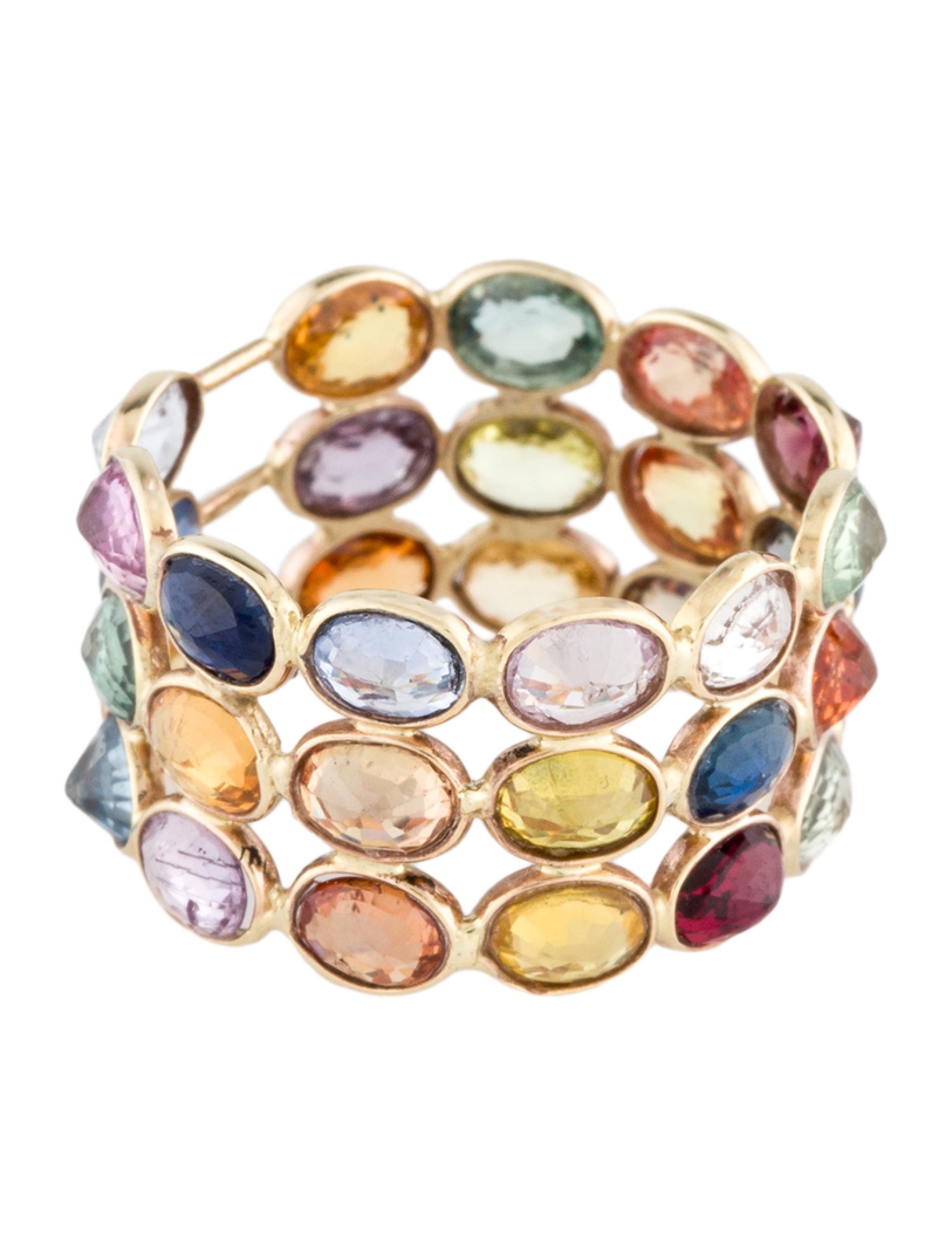 Jewelmak 14K 7.27ctw Sapphire Eternity Band