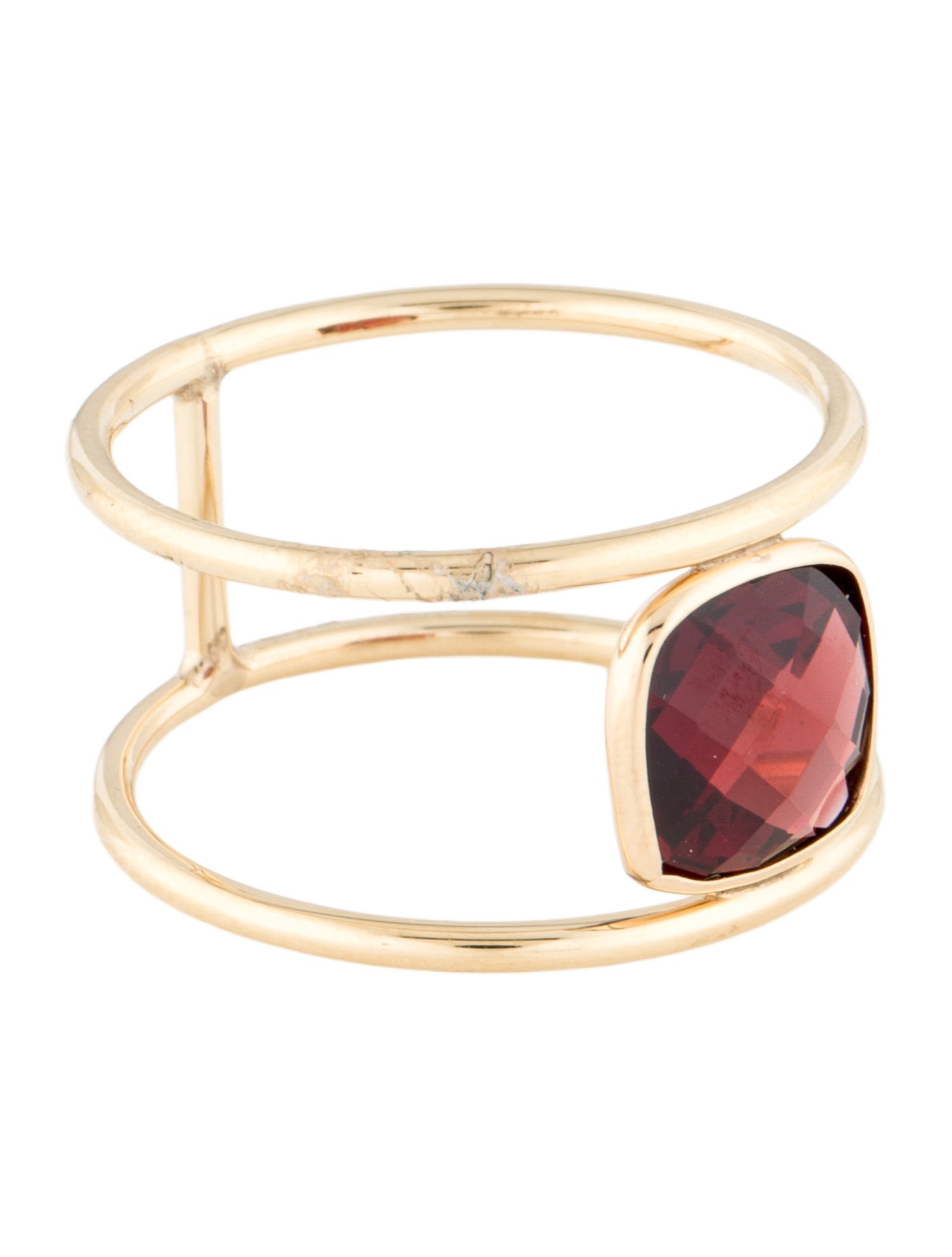 Jewelmak 14K Garnet Cocktail Ring