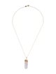 Jewelmak 14K Amethyst Drop Pendant Necklace
