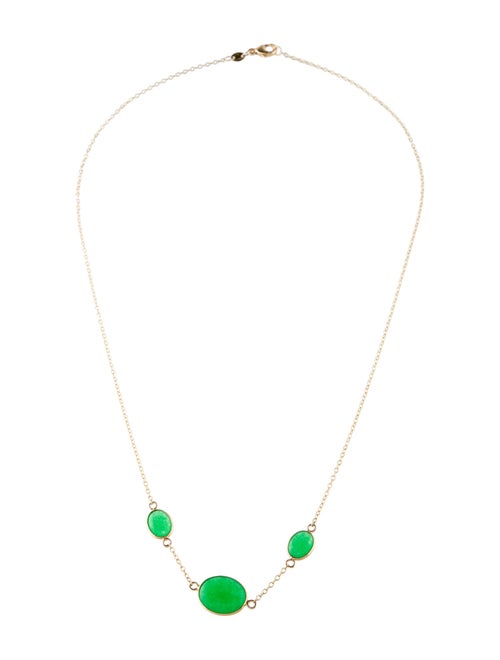 Jewelmak 18K Dyed Quartzite Station Necklace