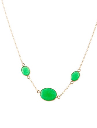 Jewelmak 18K Dyed Quartzite Station Necklace