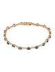 Jewelmak 14K Sapphire & Diamond Station Bracelet