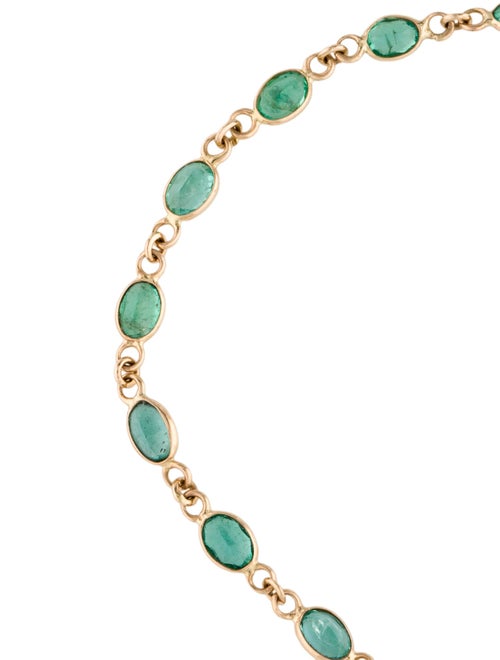 Jewelmak 14K 2.92ctw Emerald Link Bracelet