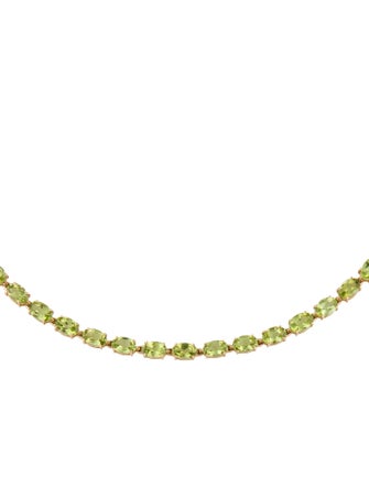 Jewelmak 14K Peridot Necklace Set