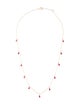 Jewelmak 14K 1.98ctw Ruby Station Necklace