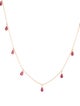 Jewelmak 14K 1.98ctw Ruby Station Necklace