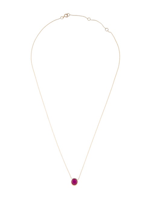 Jewelmak 14K Ruby Pendant Necklace