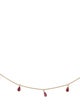 Jewelmak 14K 1.98ctw Ruby Station Necklace