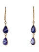 Jewelmak 18K 2.46ctw Tanzanite Drop Earrings