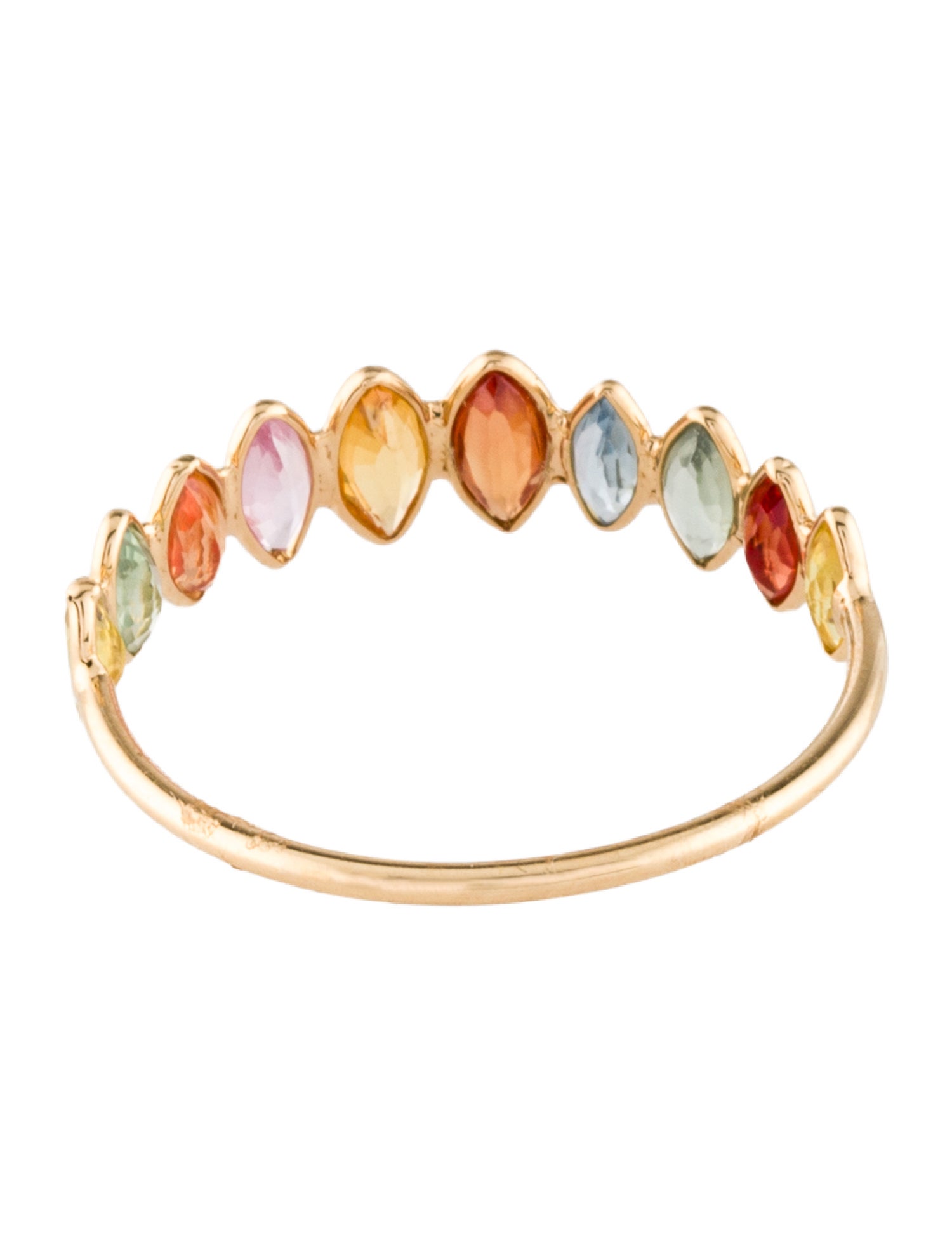 Jewelmak 18K 1.35ctw Sapphire Band