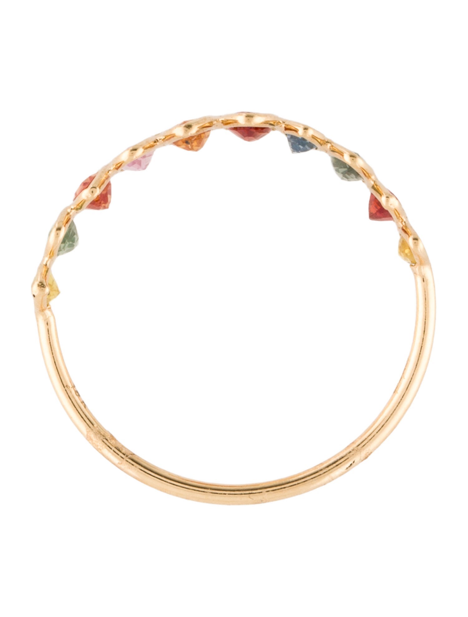 Jewelmak 18K 1.35ctw Sapphire Band