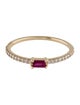 Jewelmak 14K Ruby & Diamond Band