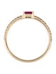 Jewelmak 14K Ruby & Diamond Band