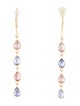 Jewelmak 18K Tanzanite & Tourmaline Drop Earrings